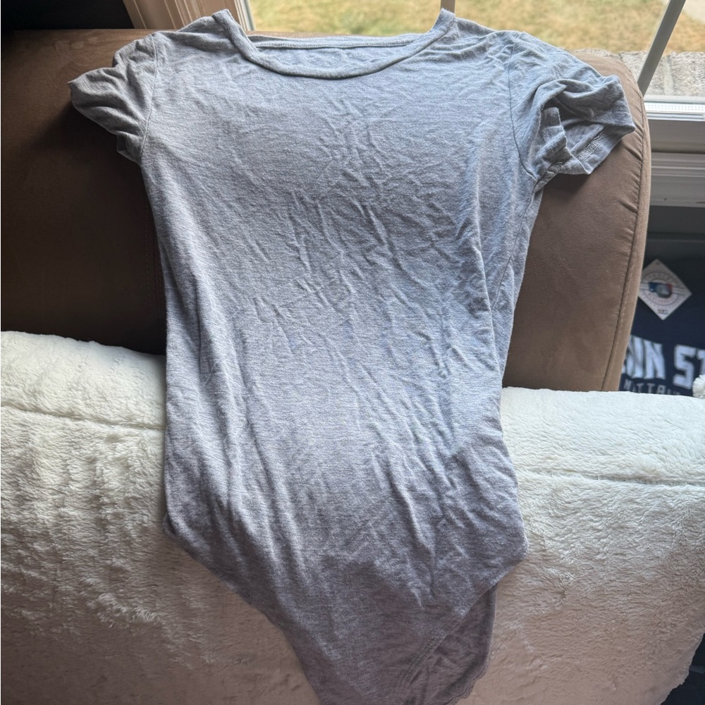 American Eagle Outfitters Heather Gray Bodysuit